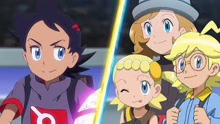 Pokemon Battle Goh Vs Serena Clemont Bonnie Kalos Friends [upl. by Aciretnahs941]