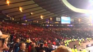 Belgian fans singing Loch Lomond [upl. by Yeslrahc]