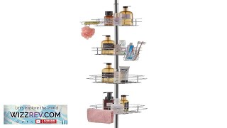 VEVOR 42quot to 114quot High Shower Corner Caddy Tension Pole RustProof Tension Review [upl. by Blanchard]