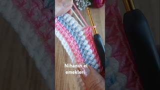 Baby blanket crochet tığişi örgü diy tutorial balnket handmade shortsfypシ゚ trending knit [upl. by Enyalaj823]