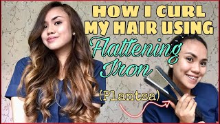 HOW TO CURL HAIR USING FLATTENING IRON  PLANTSA [upl. by Aerdied]