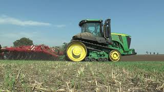 John Deere 9560RT pulling Horsch Tiger MT turning on headland  TAKE II [upl. by Charleton]