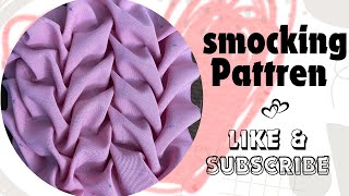 How to do Canadian leaf smocking Pattren  LEAF SMOCKING  fabric manipulation technique [upl. by Umont]