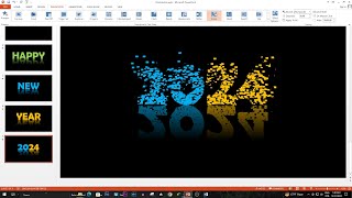 Learn This Amazing Particles Text Effect Animation in PowerPoint  Happy New Year 2024 [upl. by Jethro167]