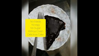 Eggless Wheat Flour Cake Without Egg Maida Sugar And Oven Easy Cake Recipe Cuisine With Bintesaleem [upl. by Yblehs879]