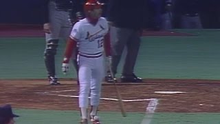 1987 WS Gm4 Lawless drills clutch homer flips bat [upl. by Anauqcaj]