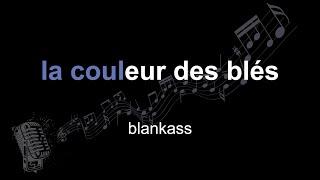 blankass  la couleur des blés  lyrics  paroles  letra [upl. by Kcirddor]