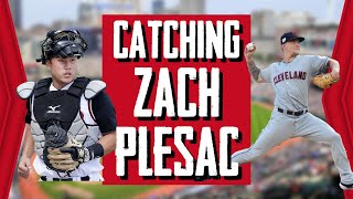 CATCHING ZACH PLESAC CLEVELAND GUARDIANS PITCHER [upl. by Ij]