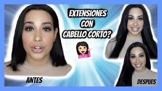 COMO COLOCAR EXTENSIONES DE CLIPS EN CABELLO CORTO Bellami Bellissima 220g [upl. by Cesar]