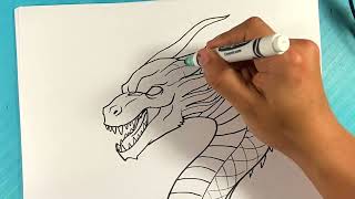 How to Draw GHIDORAH from GODZILLA [upl. by Abihsat]