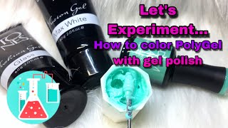 How to  DIY Color Polygel with Gel Polish  Polygel Ombre Nails Part 1 [upl. by Ecitnirp]