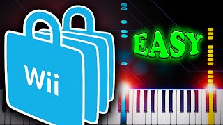 Wii Shop Channel Theme  EASY Piano Tutorial [upl. by Wooster]