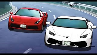 Anime I All Ferrari amp Lamborghini Scenes  MF GHOST I 4k English DuB I MiDoRiPlus [upl. by Hansel]