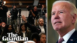 ‘Ceasefire now’ proPalestine protesters interrupt Joe Biden’s speech in Charleston [upl. by Ignaz]