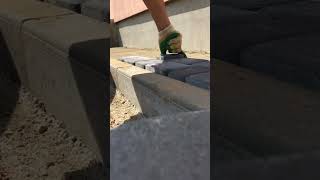 Paving of very high paving tiles 🔝 paving construction concrete diy landscape work tiles [upl. by Surazal407]