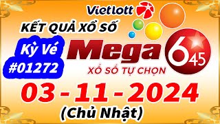 Kết Quả Xổ Số Tự Chọn MEGA 645 Ngày 3112024 – Vietlott 645  Kỳ vé 01272 – VIETLOTT [upl. by Hurwit]