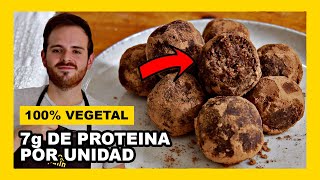 🔶 Receta PROTEICA vegetal merienda vegana  Trufas dulces [upl. by Navy173]