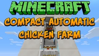 Compact Automatic Chicken Farm Minecraft Tutorial [upl. by Samtsirhc39]