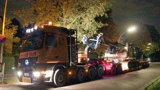 VERLADUNG BOHRGERÄT DELMAG RH16 AUF SCHWERTRANSPORT Rolf Riedel Actros [upl. by Cooley]