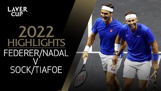 FedererNadal v SockTiafoe Highlights  Laver Cup 2022 Match 4 [upl. by Arvind]