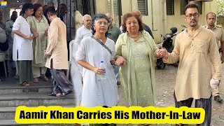 Aamir Khan amp Kiran Rao carry Reena Duttas mother after her Husbands Funeral [upl. by Eaves767]