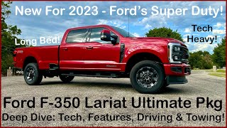 2023 Ford F350 SRW Lariat Ultimate Super Duty  A Detailed Look at the Features and Tech [upl. by Nnylak]