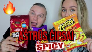 AŠTRŪS ČIPSAI  skanaujam takis amp cheetos amp taffel [upl. by Demott937]