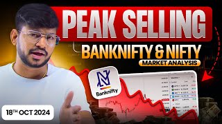 Peak 🧨 Selling in Market  Banknifty and Nifty Market levels and Analysis  18 Oct 24 [upl. by Selena811]