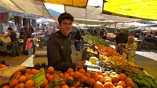 Fethiyes Saturday Market in February Turkey [upl. by Dexter869]