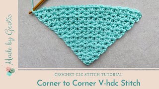 Crochet Corner to Corner V Stitch  Free Crochet C2C Different Stitches Tutorial [upl. by Harikahs]