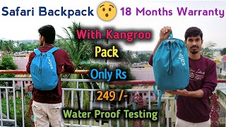 Safari Backpack Casual School  College  Office  Backpack 15 litres Unboxing amp Review [upl. by Noraha]