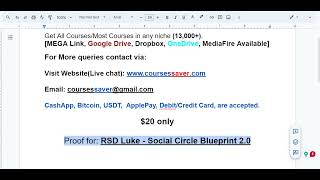 CoursesSavercom RSD Luke Social Circle Blueprint 2 0 [upl. by Basso419]