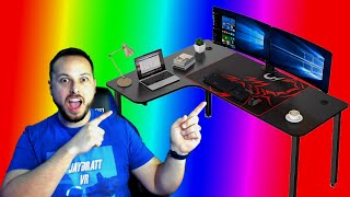 We Got A GAMING DESK Setup amp Review Eureka Ergonomic 60quot L Shaped [upl. by Goddord553]