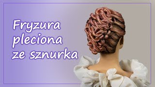 Pleciona fryzura ze sznurka Dobieraniec [upl. by O'Toole]