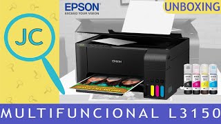 Multifuncional EPSON L3150 Unboxing  Instalação [upl. by Chara]