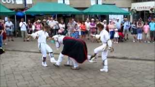 Outside Capering Crew Horse Morris Dancing at Warwick Folk Festival 2014 [upl. by Yatnwahs]