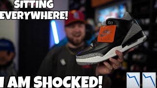 I AM SHOCKED THE 2024 JORDAN 3 quotBLACK CEMENTquot IS SITTING EVERYWHERE AND BELOW RETAIL [upl. by Gar964]