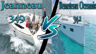 Sailing  Jeanneau 349 vs Beneteau oceanis 341 [upl. by Nawek]