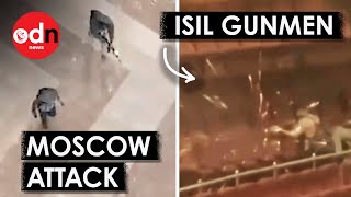 Terrifying Footage Inside Moscows Concert Hall During Attack [upl. by Oiramrej]