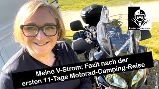 Meine VStrom mit Anbauteilen Fazit nach der ersten 11Tage MotorradCampingReise [upl. by Wemolohtrab]