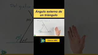 Ejercicio fácil de ángulo externo de un triángulo  básico matematicas mathproblem maths [upl. by Acquah]