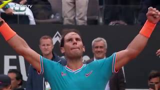 VINTAGE Rafa Nadal Forehand Winners v Tsitsipas  Rome 2019 SemiFinal [upl. by Ahsikram]