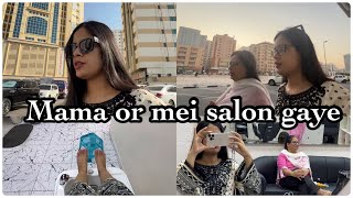 Mama or mera salon day  mere cat ny mjy mara😂 [upl. by Halihs538]