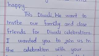 Informal letter writing in English Letter to your friend invite him on diwali celebrations [upl. by Cornia479]