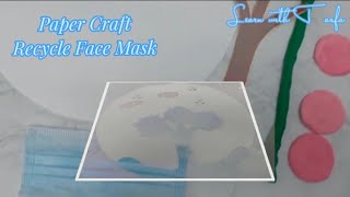 How to make a Cherry Blossom Tree using Face Mask  Recycle Face mask idea for Paper Craft [upl. by Bibeau752]