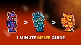 Terraria 145  Entire Melee Guide In 1 Minute [upl. by Gnov]