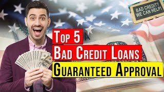 5 Best Online Loans for Bad Credit with Guaranteed Approval No Credit Check [upl. by Banerjee]