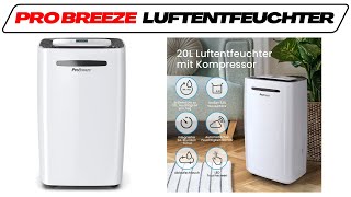 Pro Breeze 20L Luftentfeuchter im Test Vergleich 2024🥇 Guter Raumentfeuchter Testsieger [upl. by Dillie]