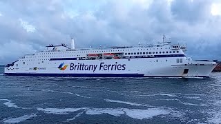 Brittany Ferries Santona Arriving In Portsmouth UK [upl. by Siwel344]