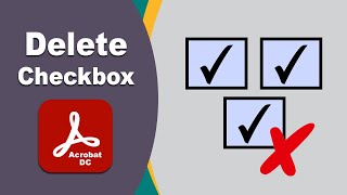 how to remove check box from fillable pdf form in adobe acrobat pro dc [upl. by Onurb]